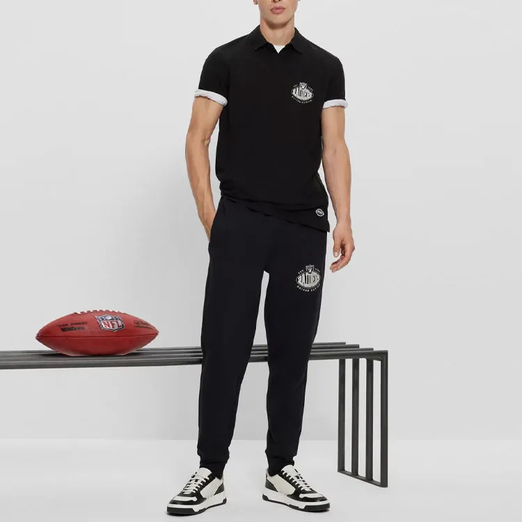 HUGO BOSS x NFL Polo Shirt Men's Black-1