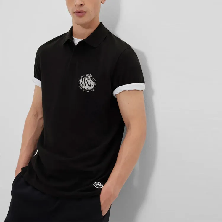 HUGO BOSS x NFL Polo Shirt Men's Black-2