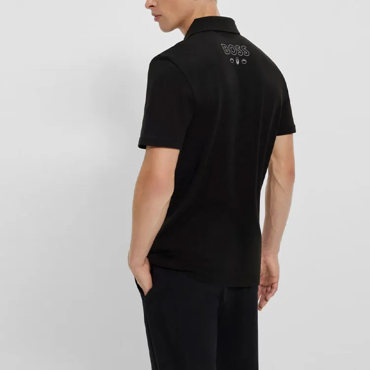 HUGO BOSS x NFL Polo Shirt Men's Black-4