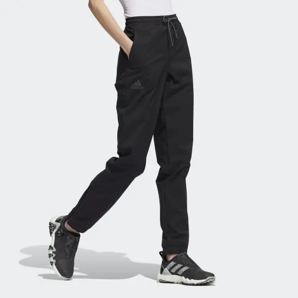 Adidas Winter Weight Pull-On Golf Pants Knitted Sports Pants Women's Black-2