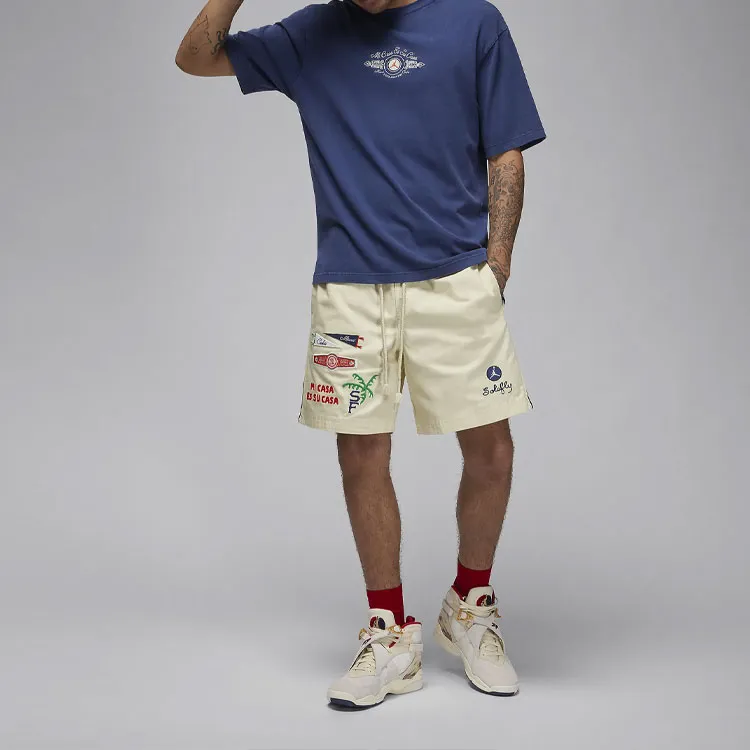 Jordan X SoleFly Apparel Collection Men's Embroidered Short-Sleeve T-Shirt Blue-2