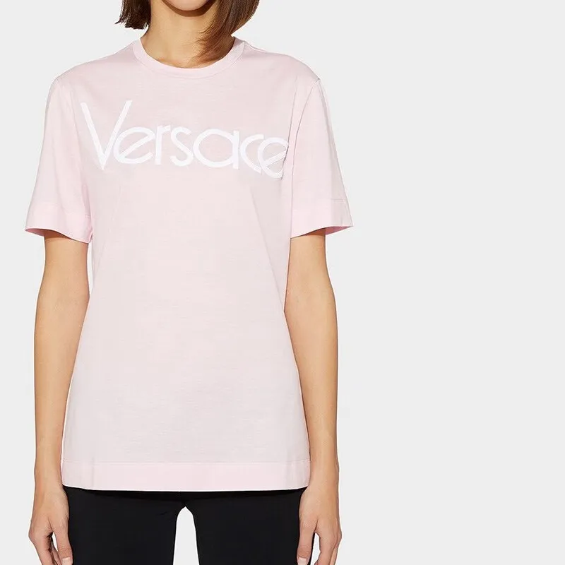 VERSACE Regular T Shirt Women's Pink-1