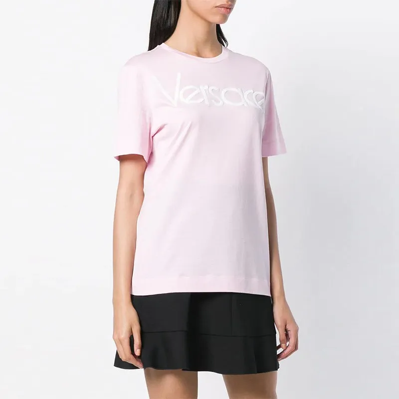VERSACE Regular T Shirt Women's Pink-3