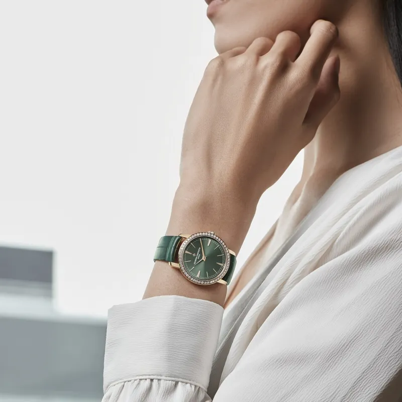 VACHERON CONSTANTIN Heritage Collection TRADITIONNELLE Manual Mechanical Movement Women's Watch Watch 33mm Green Dial-4