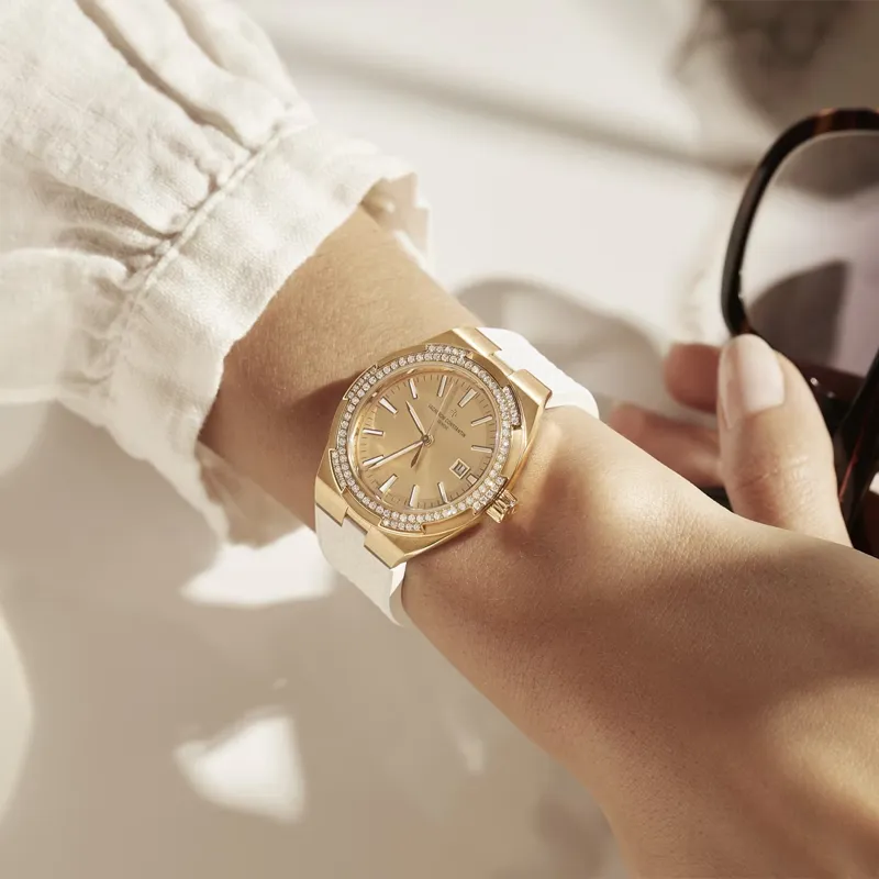 VACHERON CONSTANTIN Overseas Collection Automatic Mechanical Movement Women's Watch Watch 35mm Gold Dial-10