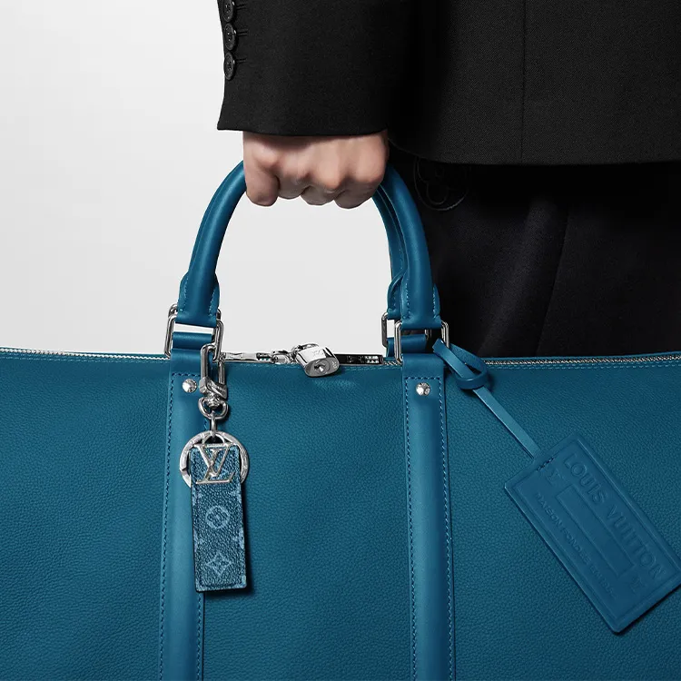 LOUIS VUITTON Bag Accessories Blue/Brown-4