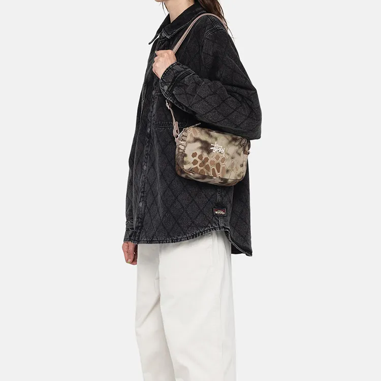 Stussy Cotton Shoulder Bag Crossbody Bag Regular Unisex Brown/Multicolor-2