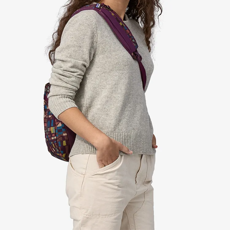 Patagonia Recycled Polyester Shoulder Bag Crossbody Bag Sling Bags Unisex Night Plum Blossom Purple-4