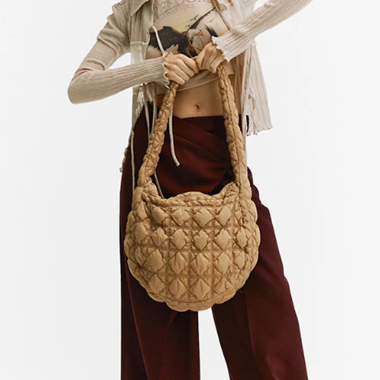CARLYN Nylon Crossbody Bag Shoulder Bag Regular Women's Light Brown-3