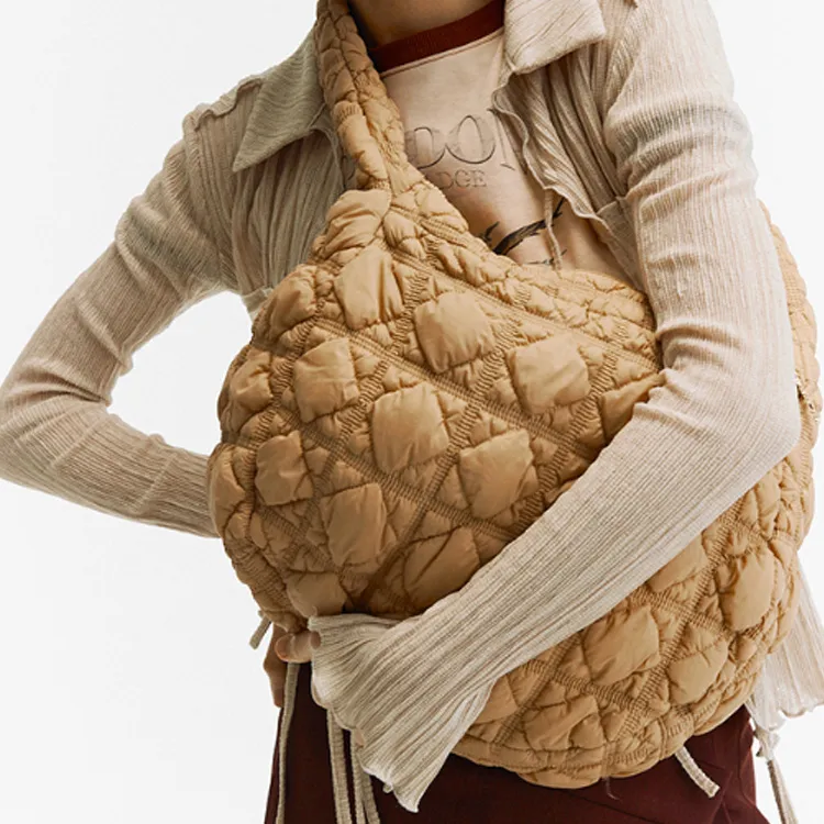CARLYN Nylon Crossbody Bag Shoulder Bag Regular Women's Light Brown-4
