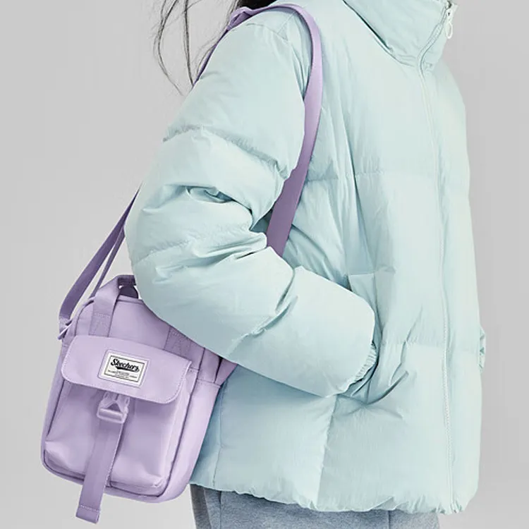 Skechers Fabric Shoulder Bag, Crossbody Bag Mini Unisex Photinia Purple-5