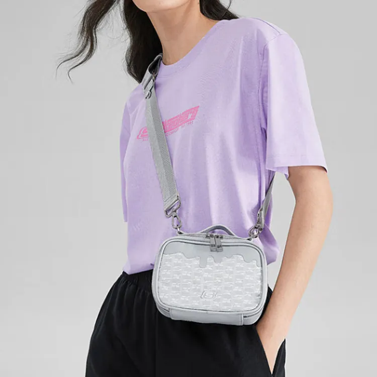 Skechers Ice Cream Series Fabric Small Square Bag Crossbody Bag Shoulder Bag Regular Unisex Light Gray-4