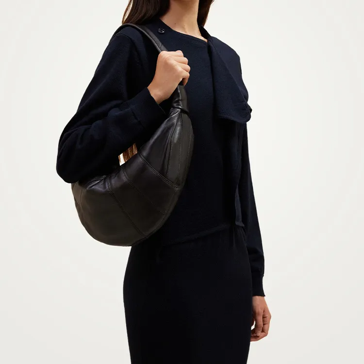 Lemaire Croissant Series Lambskin Croissant Bag, Handbag, Shoulder Bag Women's Dark Chocolate-3