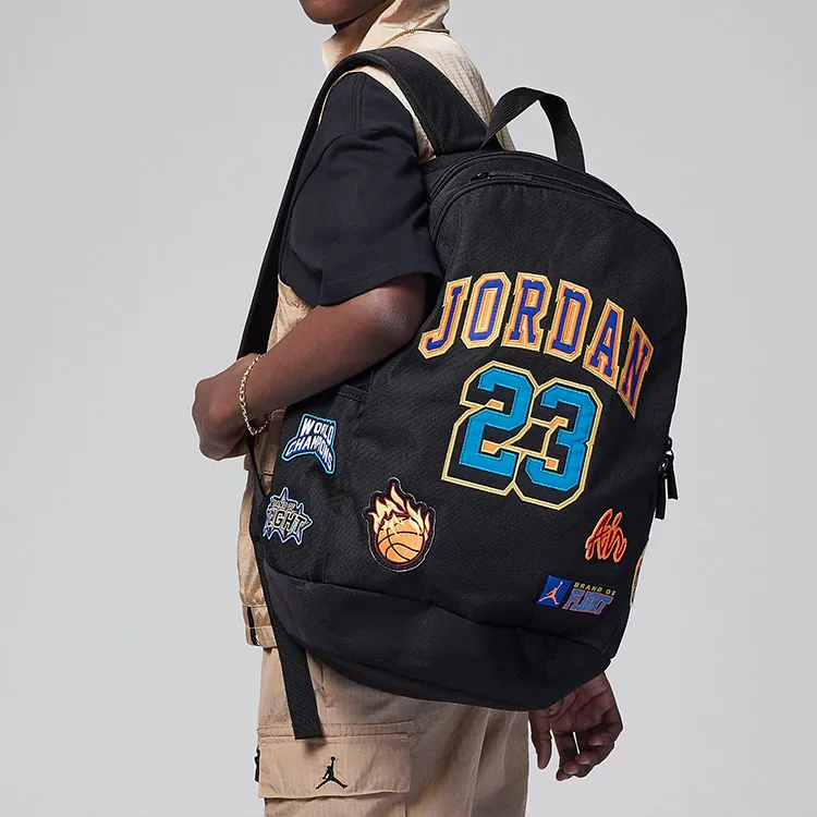 Jordan Polyester Backpack Regular Men's Black-6