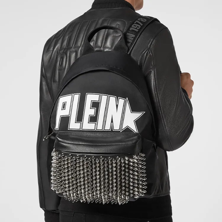 PHILIPP PLEIN Calfskin Backpack Unisex Black-4