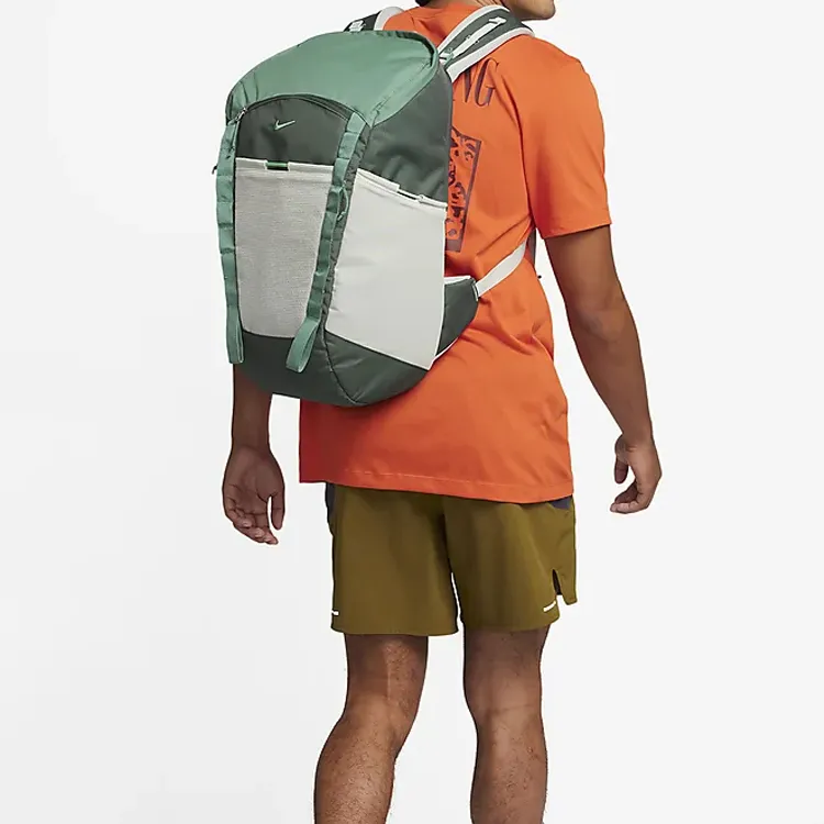 Nike Fabric Backpack Regular Unisex Vintage Green & Light Silver & Stadium Green-4
