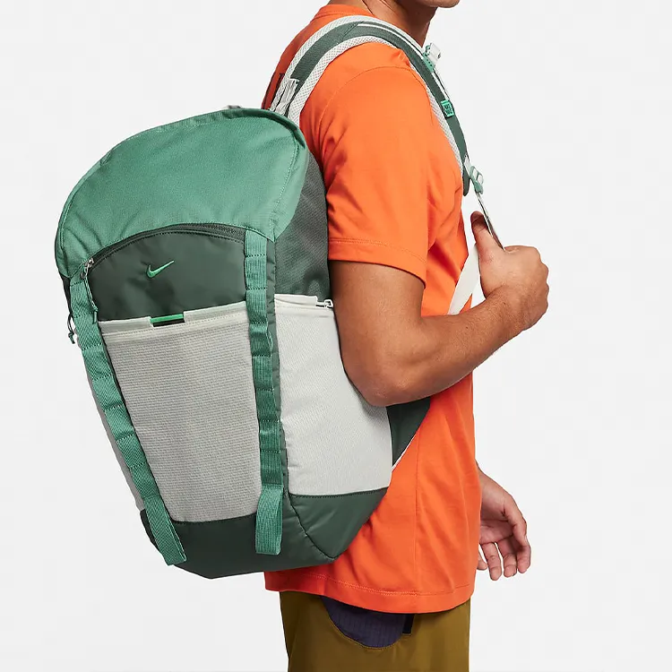 Nike Fabric Backpack Regular Unisex Vintage Green & Light Silver & Stadium Green-5