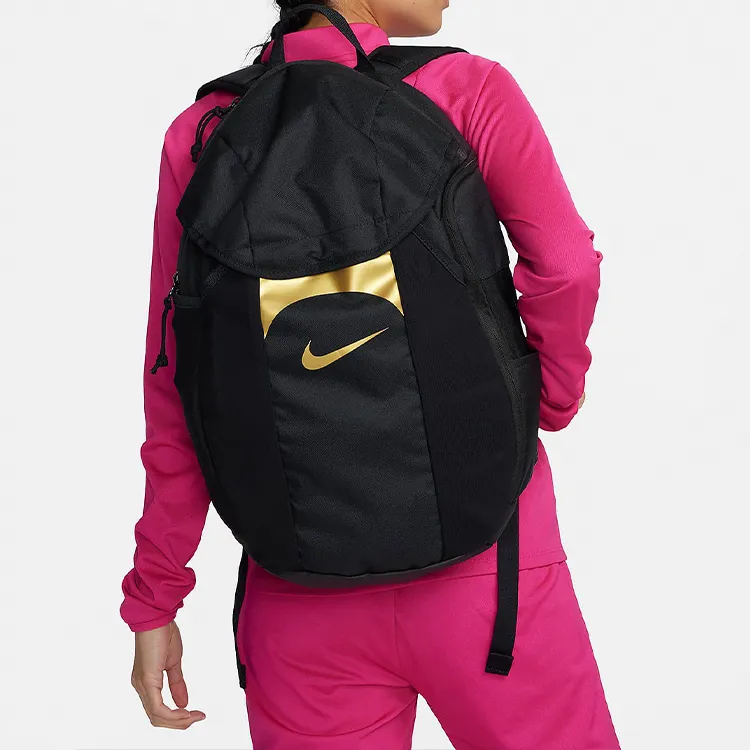 Nike Fabric Backpack Regular Unisex Black & Metal Gold Coin Color-5