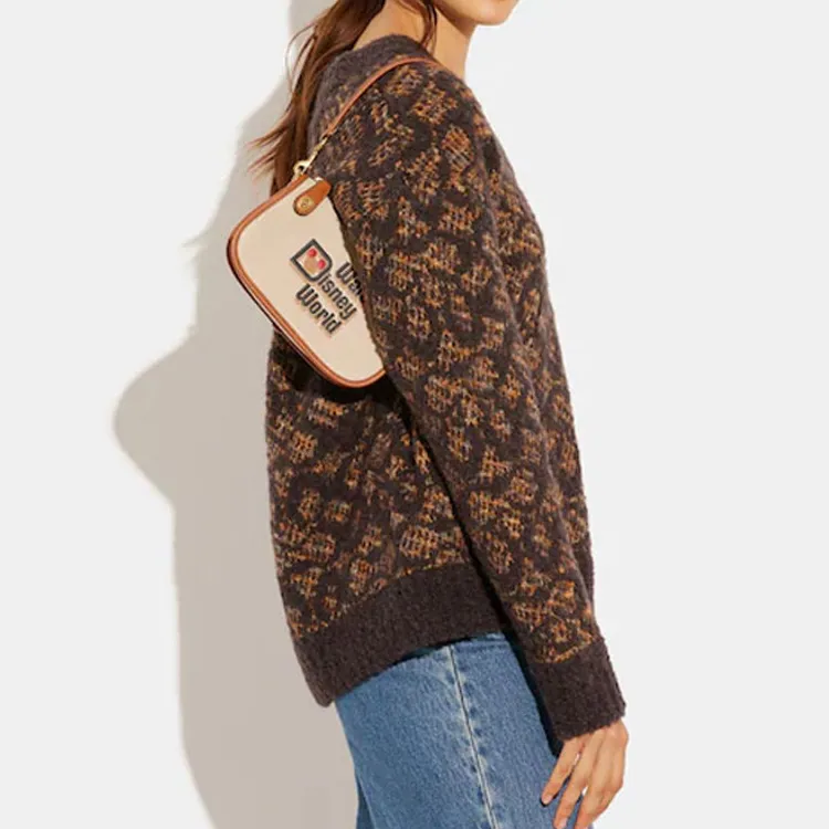 COACH Disney, Collaboration Swinger Glove Tanning Handbag, Shoulder Bag Women's Khaki-4