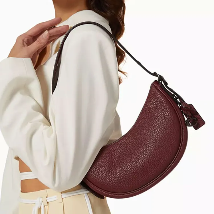 COACH Luna Cow Leather Shoulder Bag, Handbag, Shoulder Bag Women's Scarlet-4