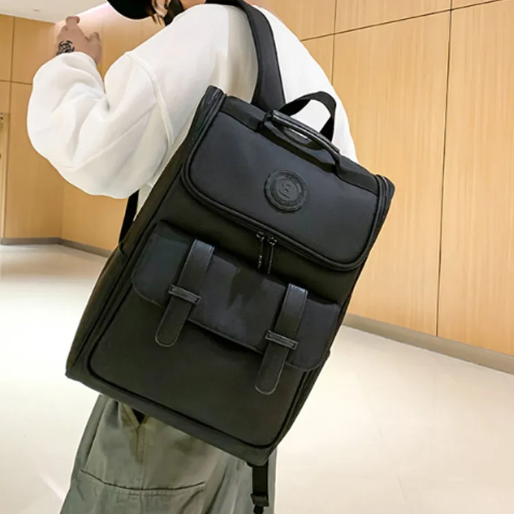 GEERDUN Oxford Backpack Unisex Black-5