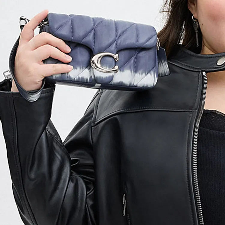 COACH Tabby Nappa Leather Shoulder Bag Crossbody Bag Small Size Women's Midnight Marine Blue Multicolor-5