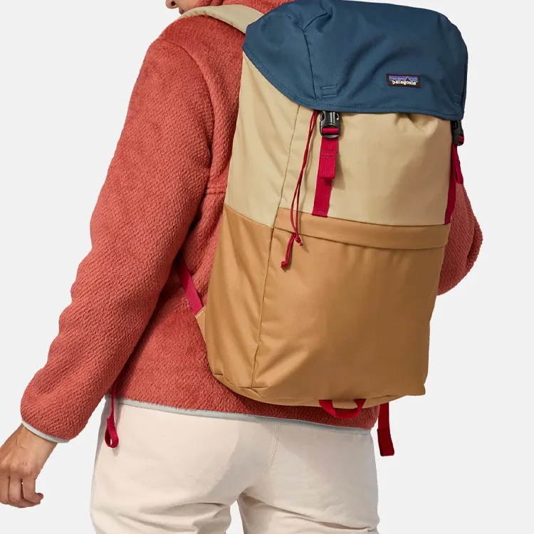 Patagonia Recycled Polyester Backpack Regular Unisex Brown & Khaki & Blue-4