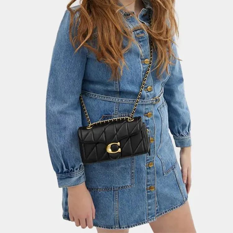COACH Tabby Sheepskin Pillow Bag Crossbody Bag Shoulder Bag Small Size Women's Black-5