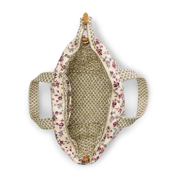 Polo Ralph Lauren Fabric Tote Shopping Bag Small Size Women's White & Red-3
