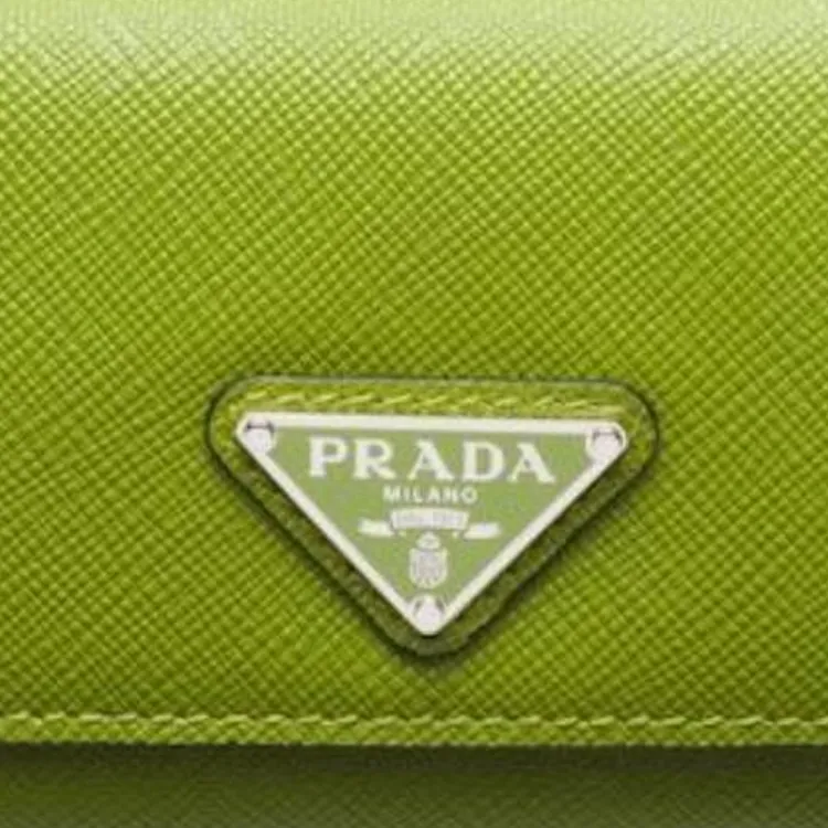 PRADA Saffiano Leather Wallet Men's Light Green-4