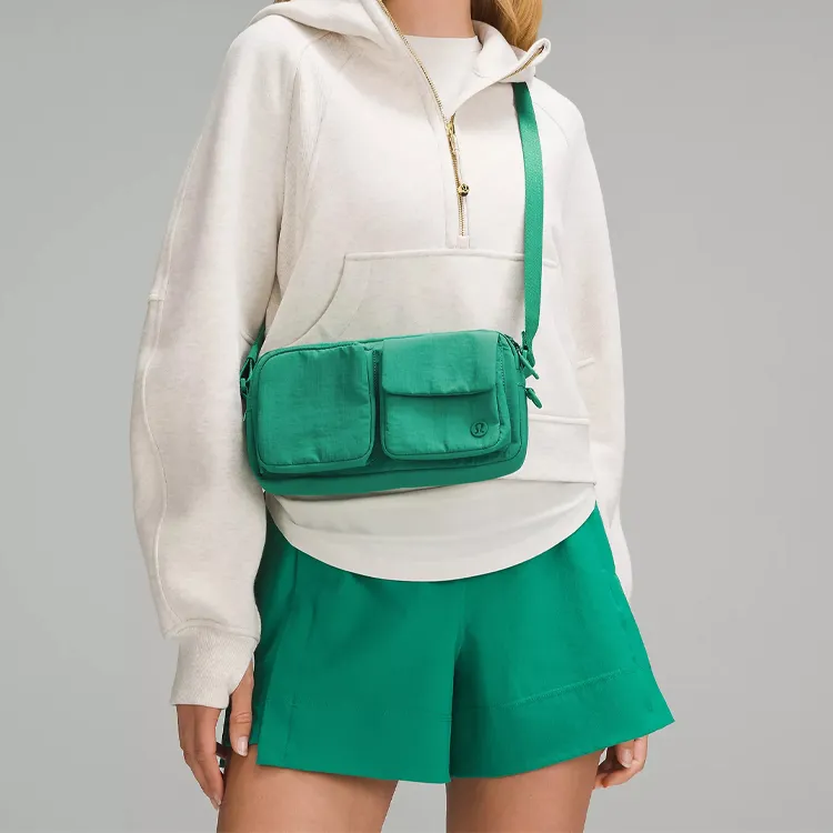 Lululemon Nylon Shoulder Bag, Crossbody Bag Unisex Cascadia Green-5