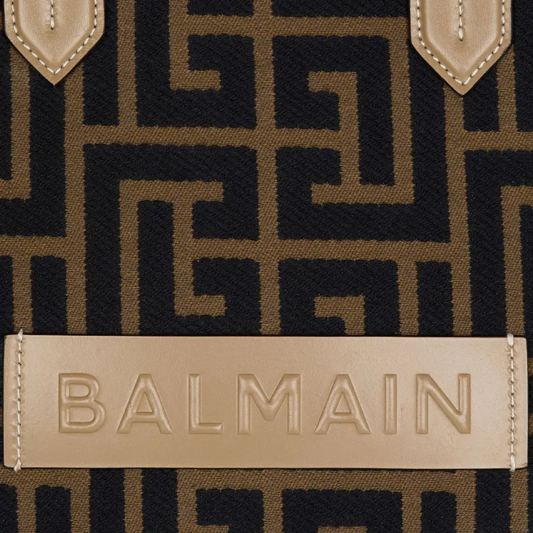 BALMAIN B-Army 36 Pb Labyrinth Jacquard Tote Bag-4