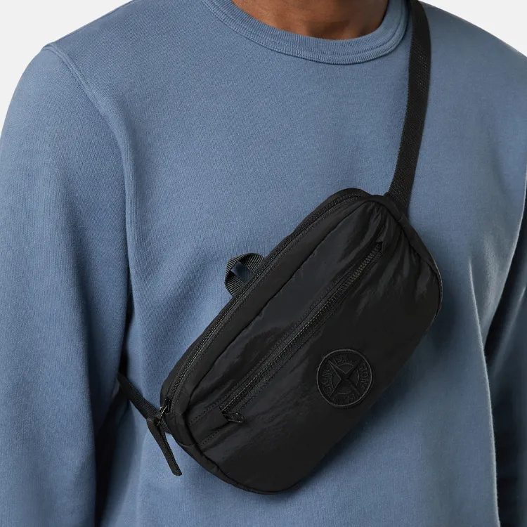 STONE ISLAND Nylon Fanny Pack Regular Men's Black-4