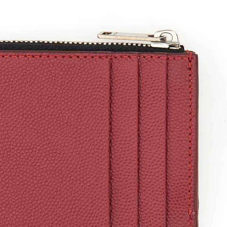 PALM ANGELS Caviar Zipped Cardholder-2