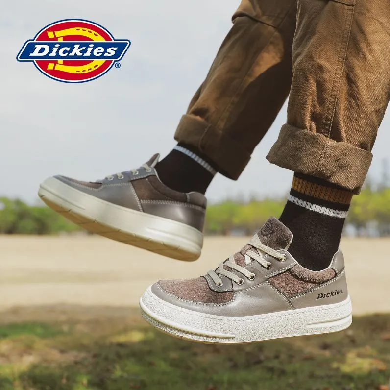 Dickies Wear-resistant And Lightweight Low-Top Skateboard Shoes Men's Gray Purple-3