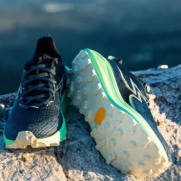 361° Cushioning Wear-Resistant Low-Top Trail Running Running Shoes Women's Distant Sea Blue Green Chartreuse-3