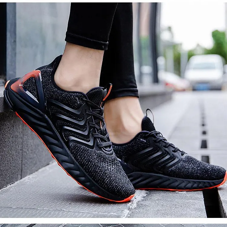 PEAK Low Top Running Shoes Men's Black Red-3