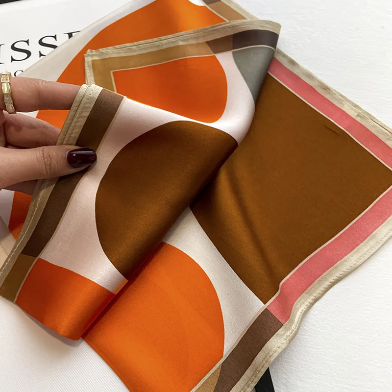 Narandu Silk Scarves Women's Orange/Blue-2