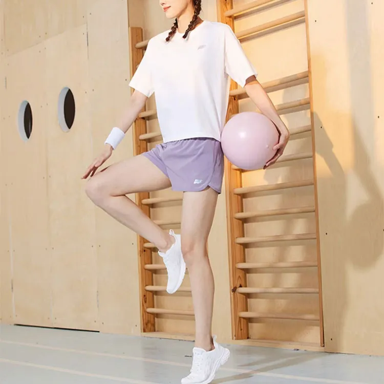 QIAODAN Sports Knee Length Pants Women's Hazy Purple-2