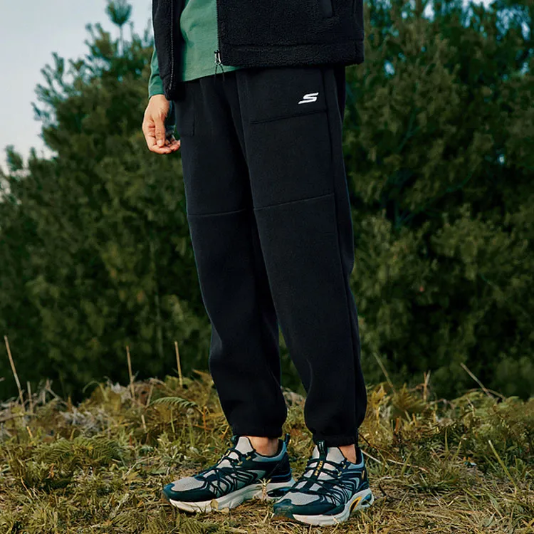 Skechers Basic Sports Series Knitted Sports Pants Men's Carbon Black-2