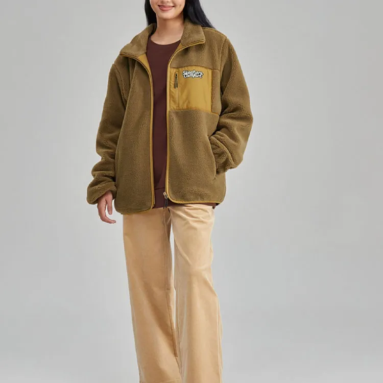 Skechers Sports Life Collection Velvet Jackets Unisex Light Brown/01N2-1