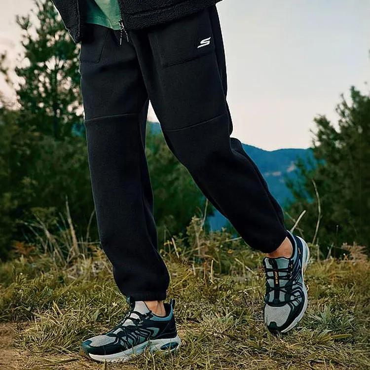 Skechers Basic Sports Series Knitted Sports Pants Men's Carbon Black-3