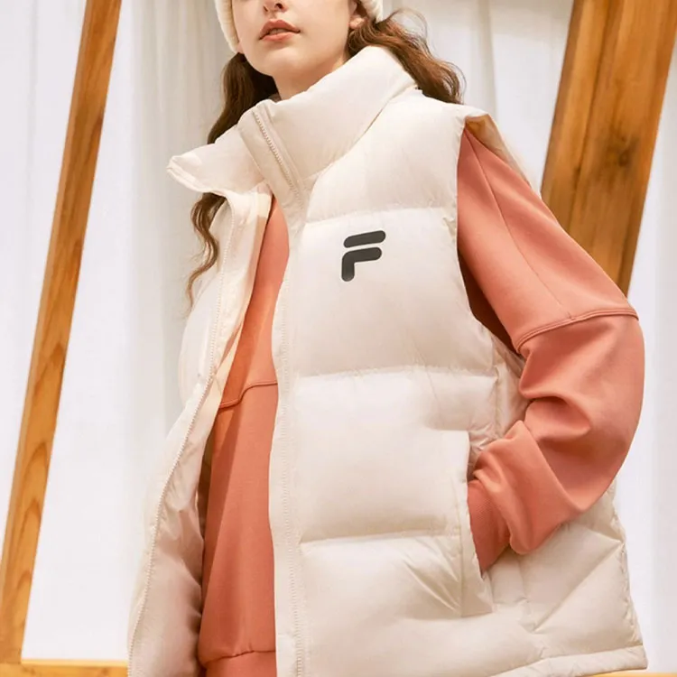 FILA FUSION FOB Series Vests Unisex Wheat Cream-2