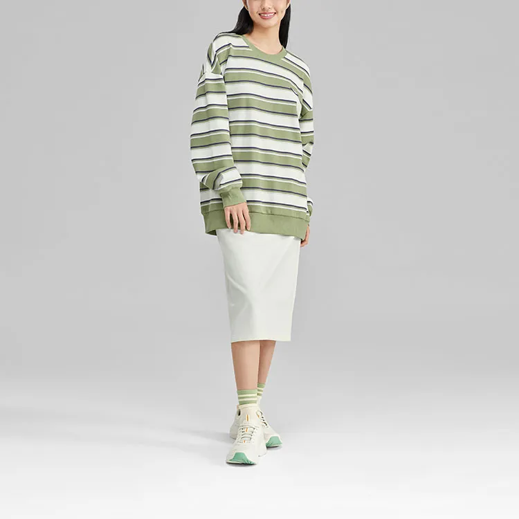 Skechers Sweatshirts Unisex White Multicolor Stripes/0433-3