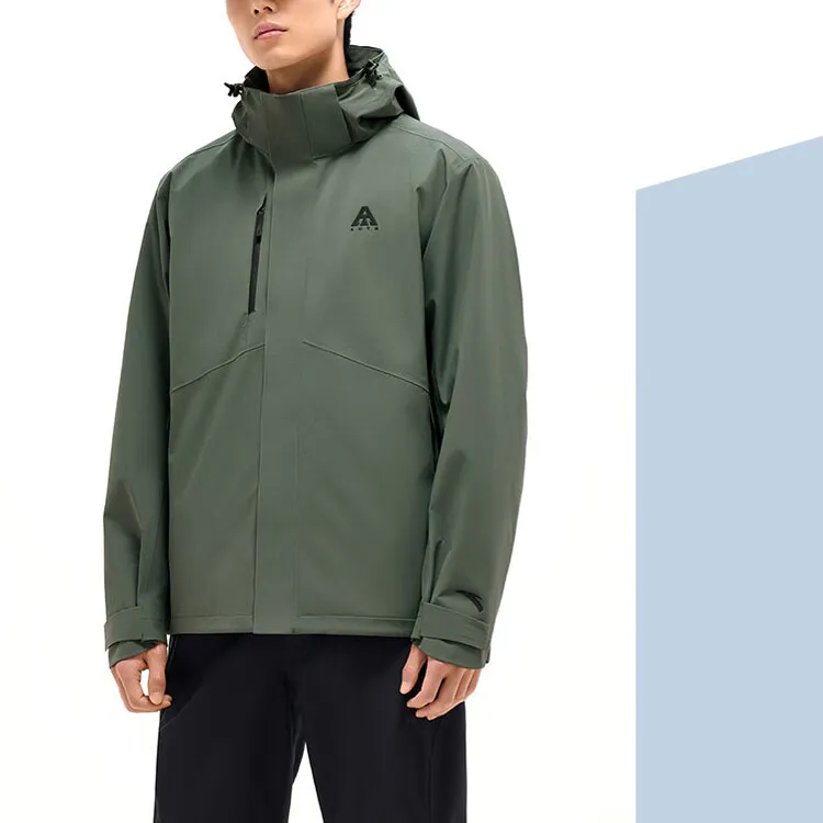 Anta The Shell Of The Earth 2.0 Windbreaker Jacket Waterproof And Windproof Men's Windbreaker Jacket Men's Green Green-2