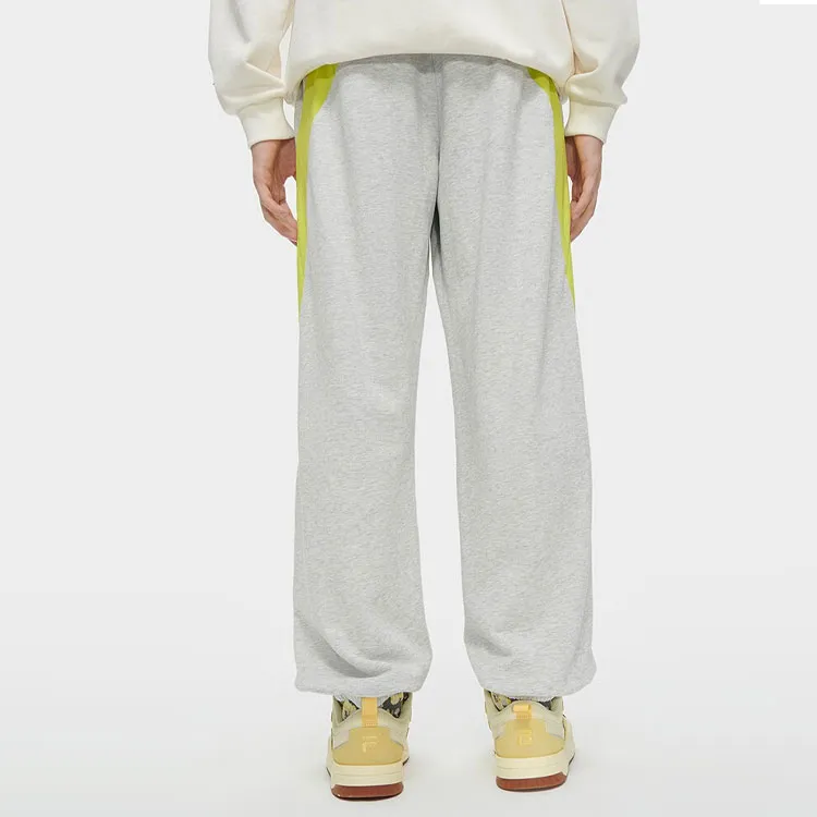 Beams X FILA FUSION Knitted Sweatpants Men Elegant Heather Gray-3