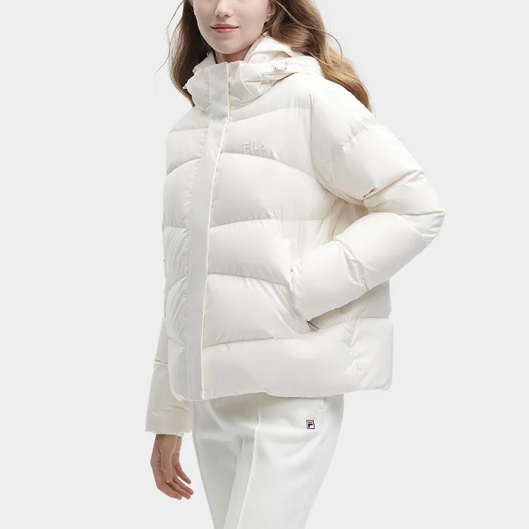 FILA Heritage Down Jacket Women's Light Beige White-1