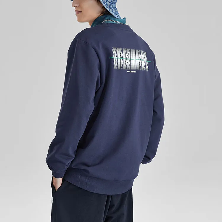 Skechers Colorful Sweatshirt Men's Marine Blue-2
