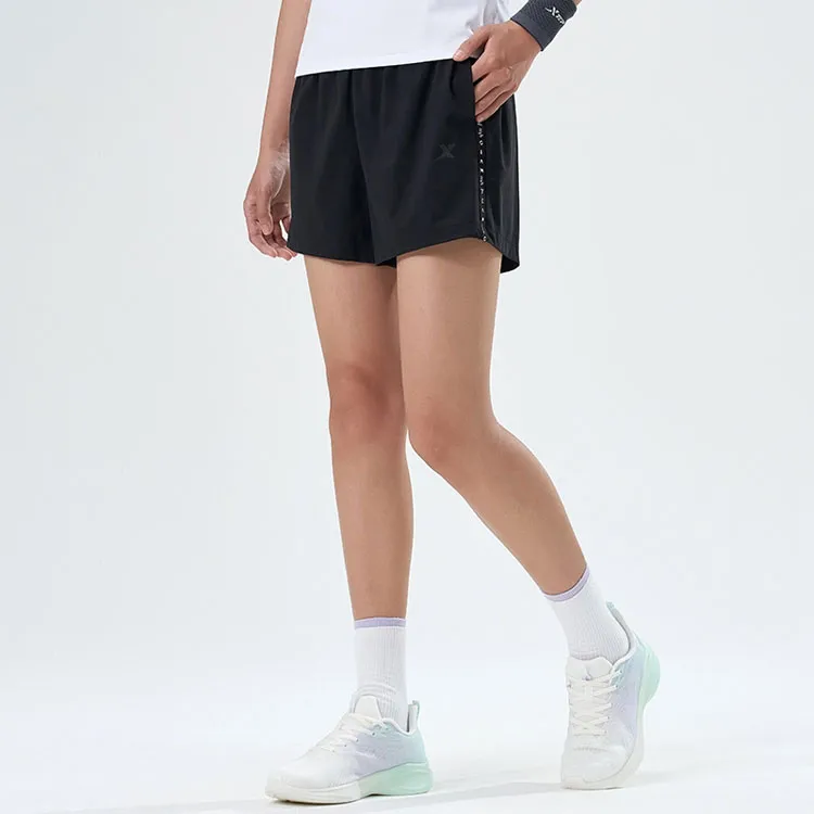 XTEP Variety Training Collection Sports Shorts Women's Jet Black-2
