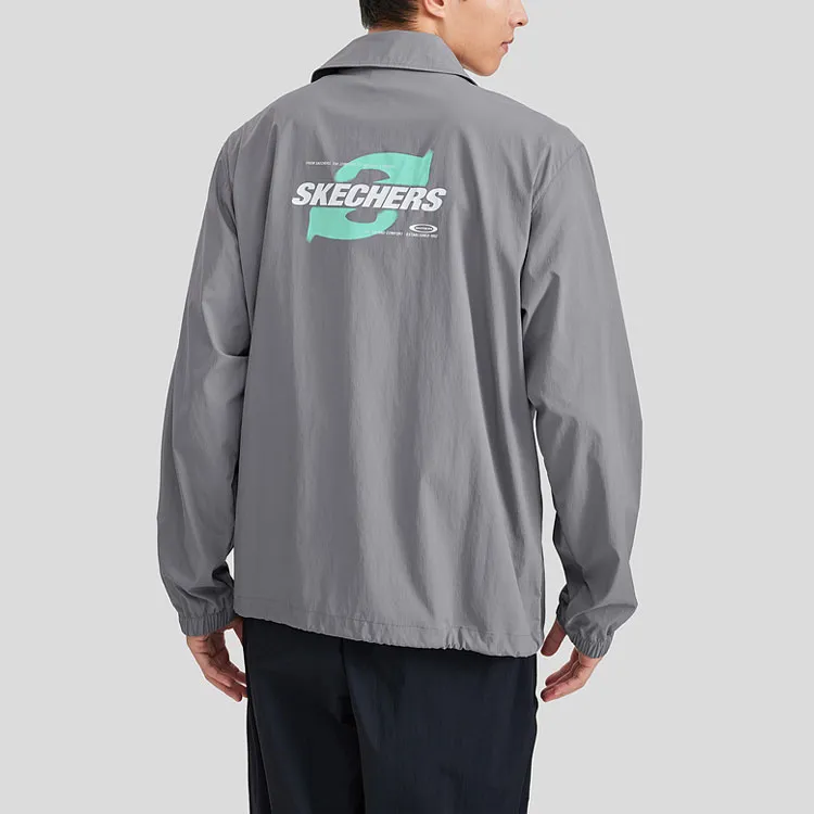 Skechers Jackets Coats Men's Lime Gray-2